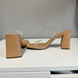 Women's Deanna Tan Mule Heels - A New Day